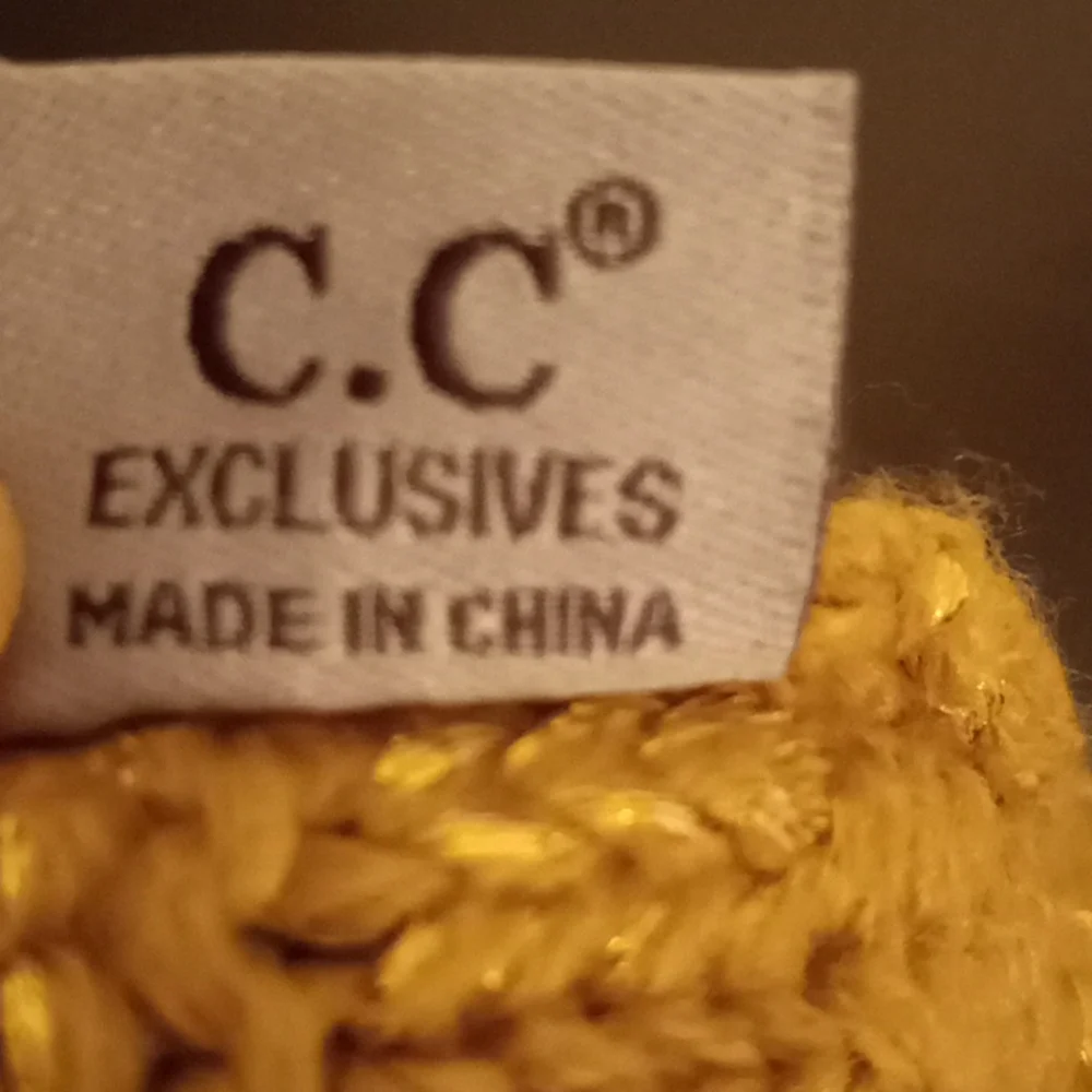 C.C. Exclusives Gold Chunky Winter Hat